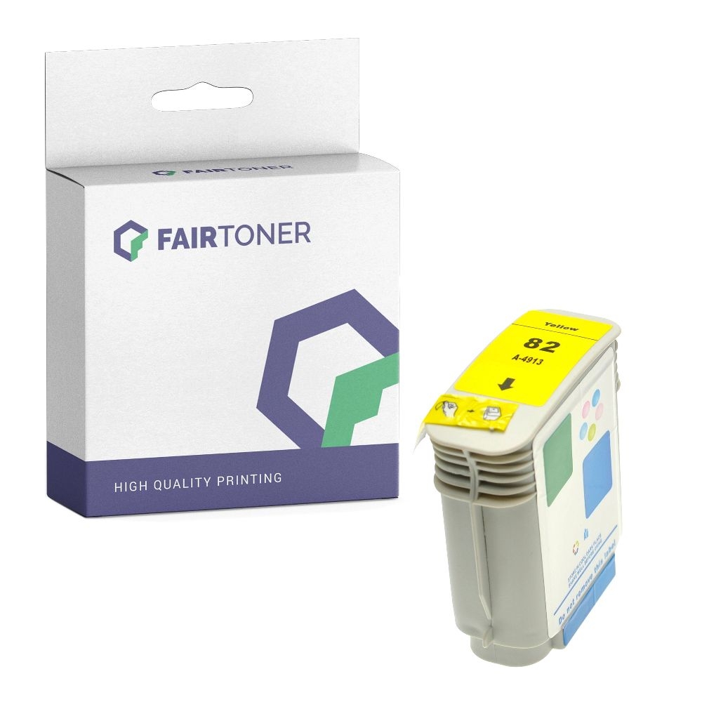 FairToner kompatibel für HP Tintenpatrone C4913A / 82 Gelb
