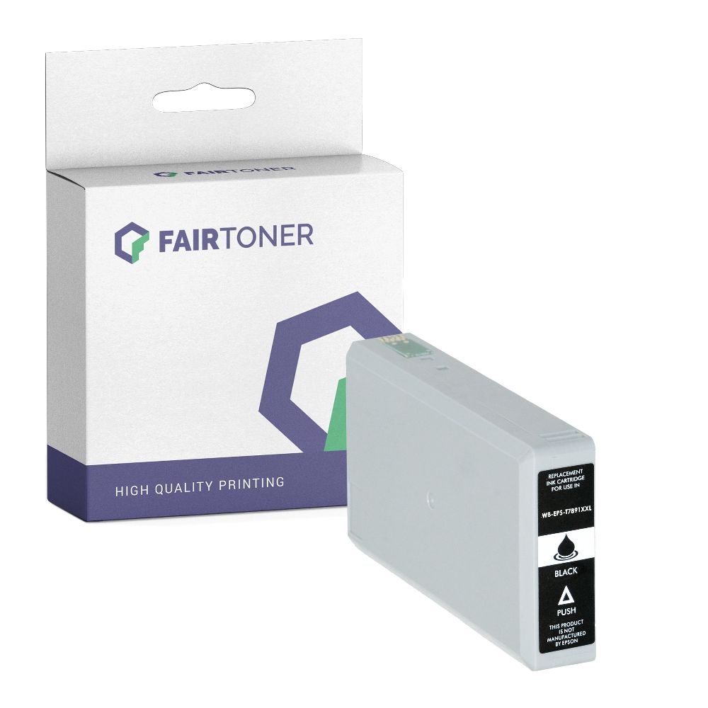 FairToner kompatibel für Epson Tintenpatrone C13T789140 / T7891 Schwarz