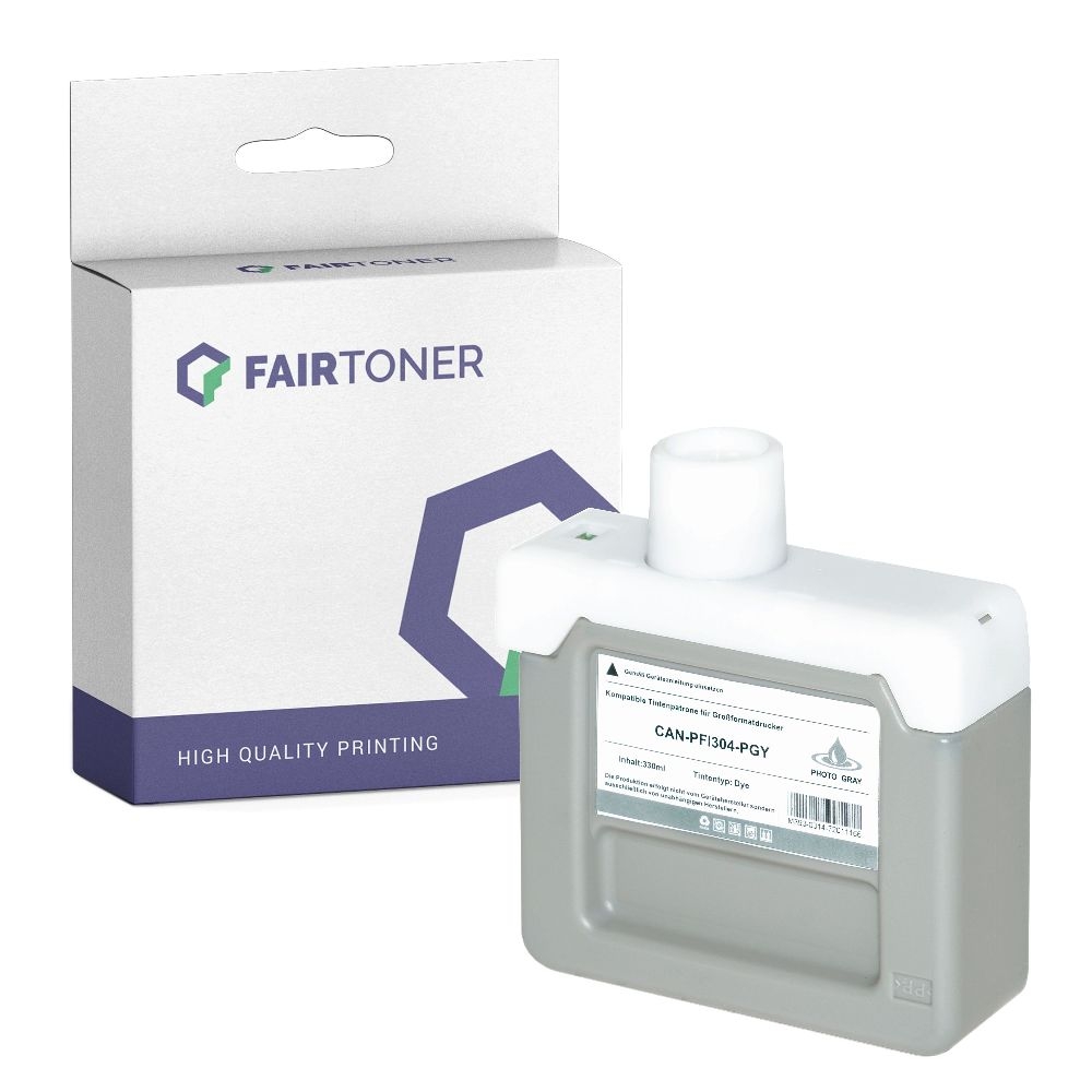 FairToner kompatibel für Canon Tintenpatrone 3859B005 / PFI-304PGY Light Grau