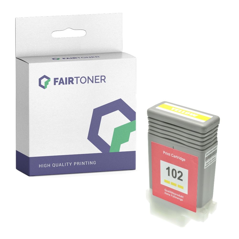 FairToner kompatibel für Canon Tintenpatrone 0898B001 / PFI-102Y Gelb