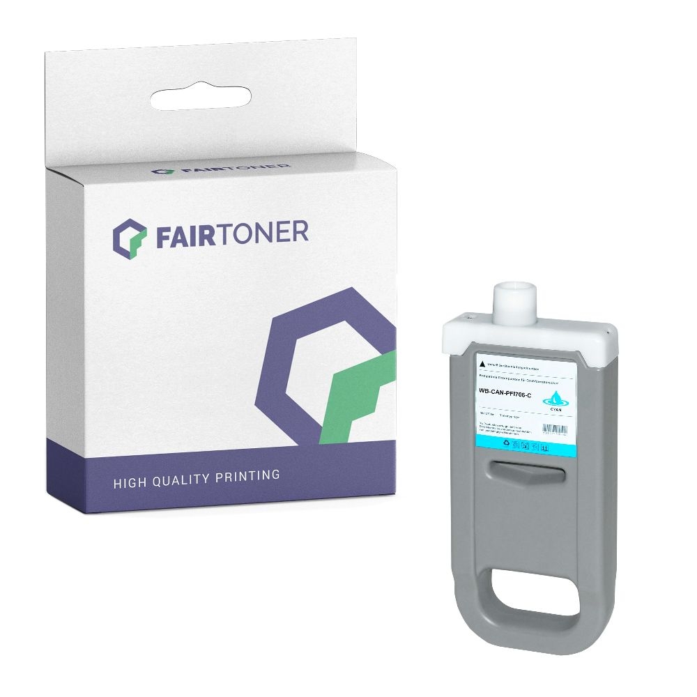 FairToner kompatibel für Canon Tintenpatrone 6682B001 / PFI-706C Cyan