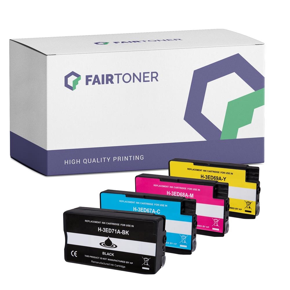 FairToner Set 4 Patrone HP 712 HC 1xbk 1xcmy