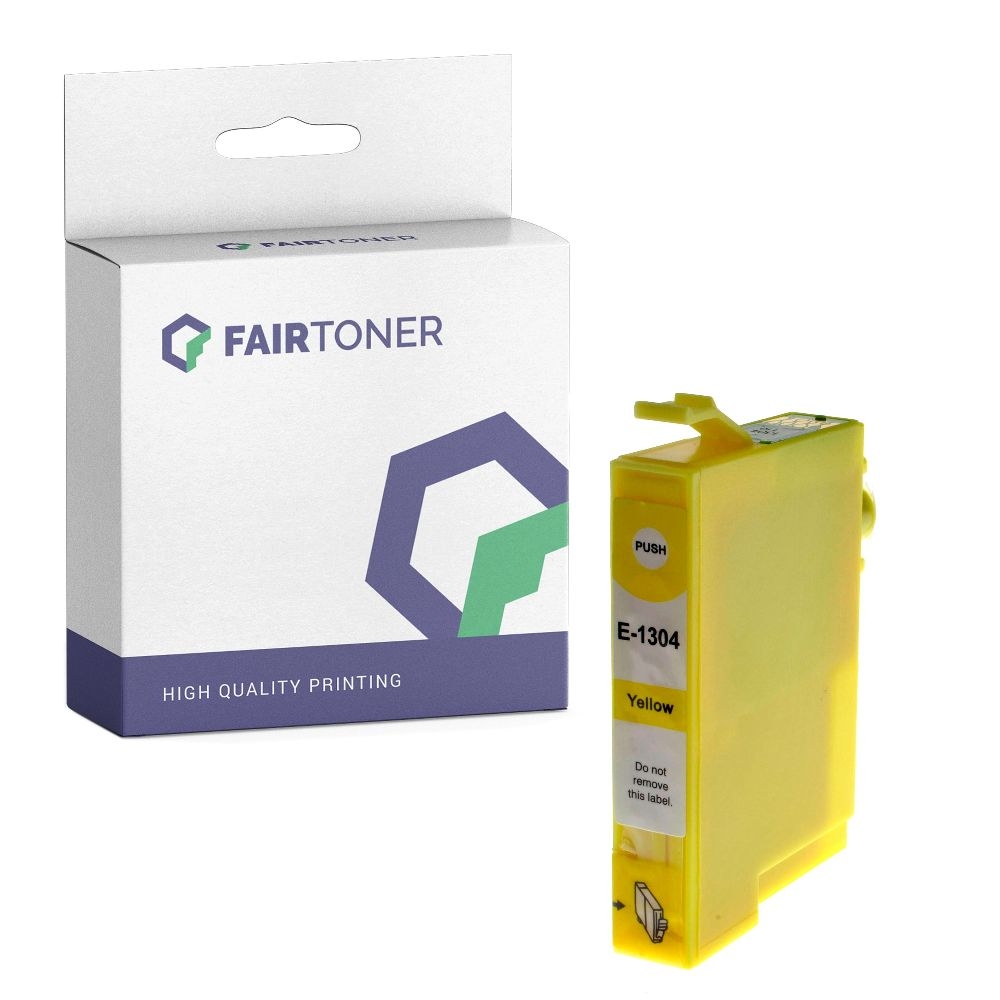 FairToner kompatibel für Epson Tintenpatrone C13T13044010 / T1304 Gelb