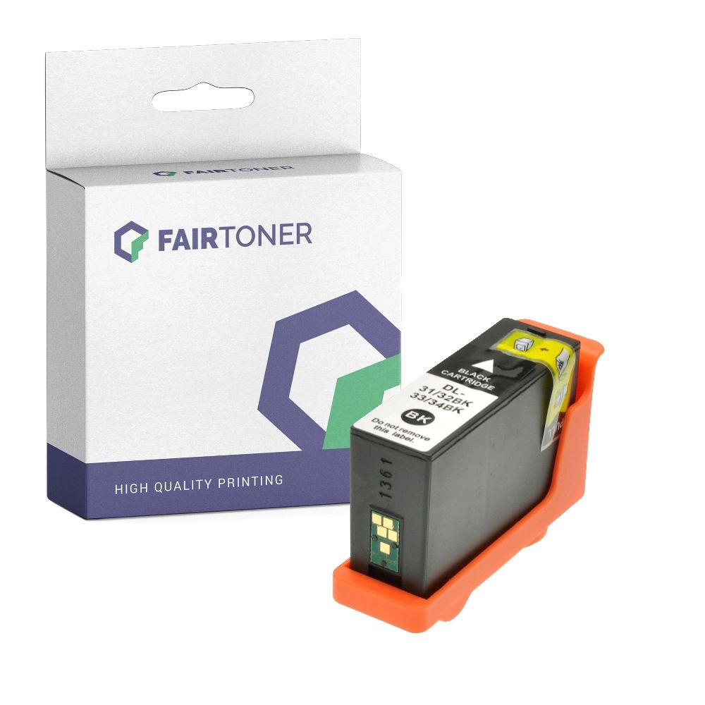 FairToner kompatibel für Dell Tintenpatrone 592-11819 / KVH6V Schwarz