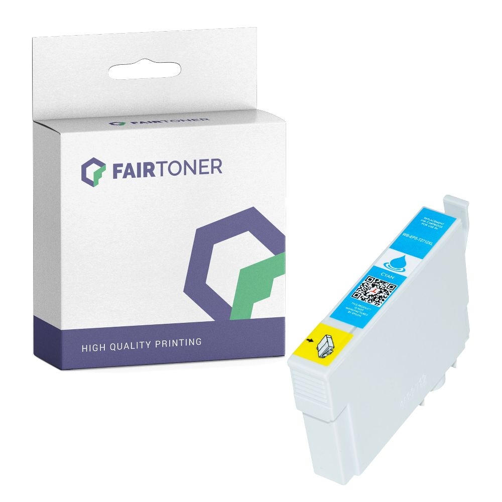 FairToner kompatibel für Epson Tintenpatrone C13T27024010 / 27 Cyan