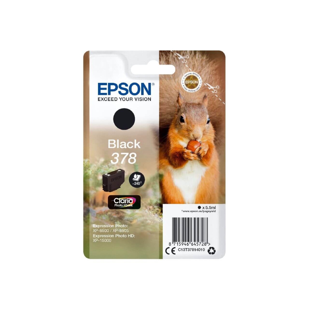 Original Epson Tintenpatrone C13T37814010 / 378 Schwarz