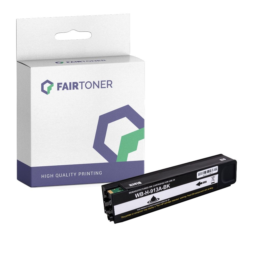 FairToner kompatibel für HP Tintenpatrone L0R95AE / 913A Schwarz
