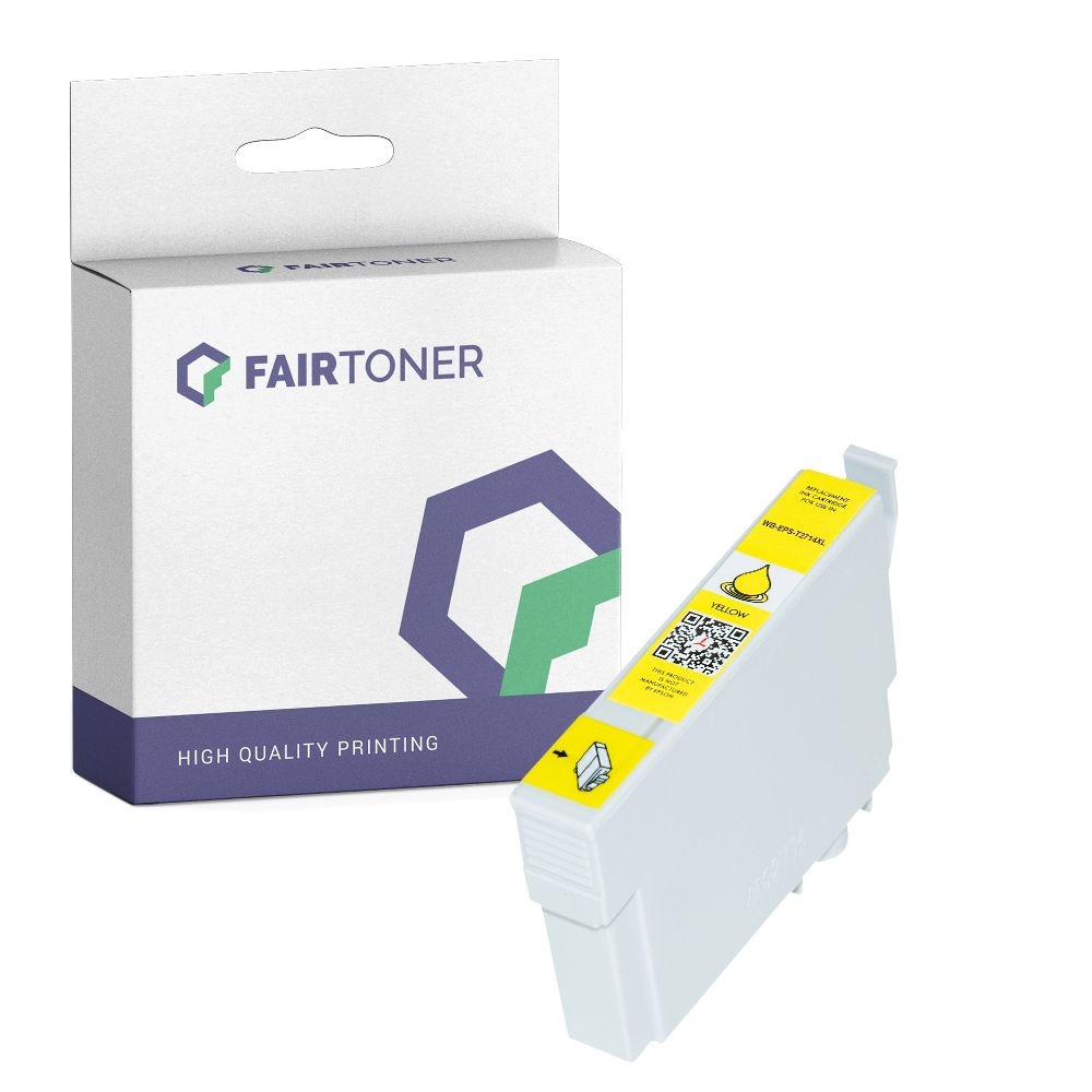 FairToner kompatibel für Epson Tintenpatrone C13T27044010 / 27 Gelb