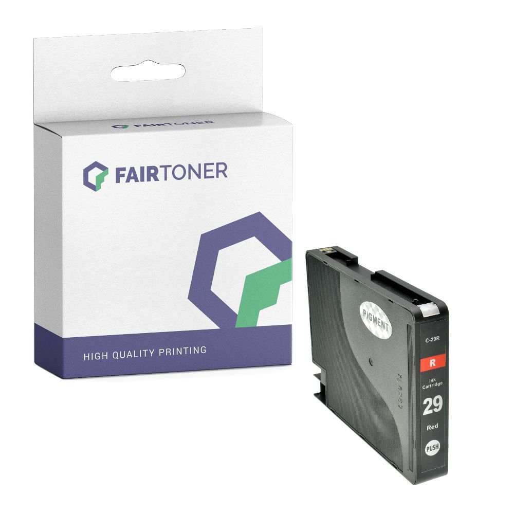 FairToner kompatibel für Canon Tintenpatrone 4878B001 / PGI-29R Rot