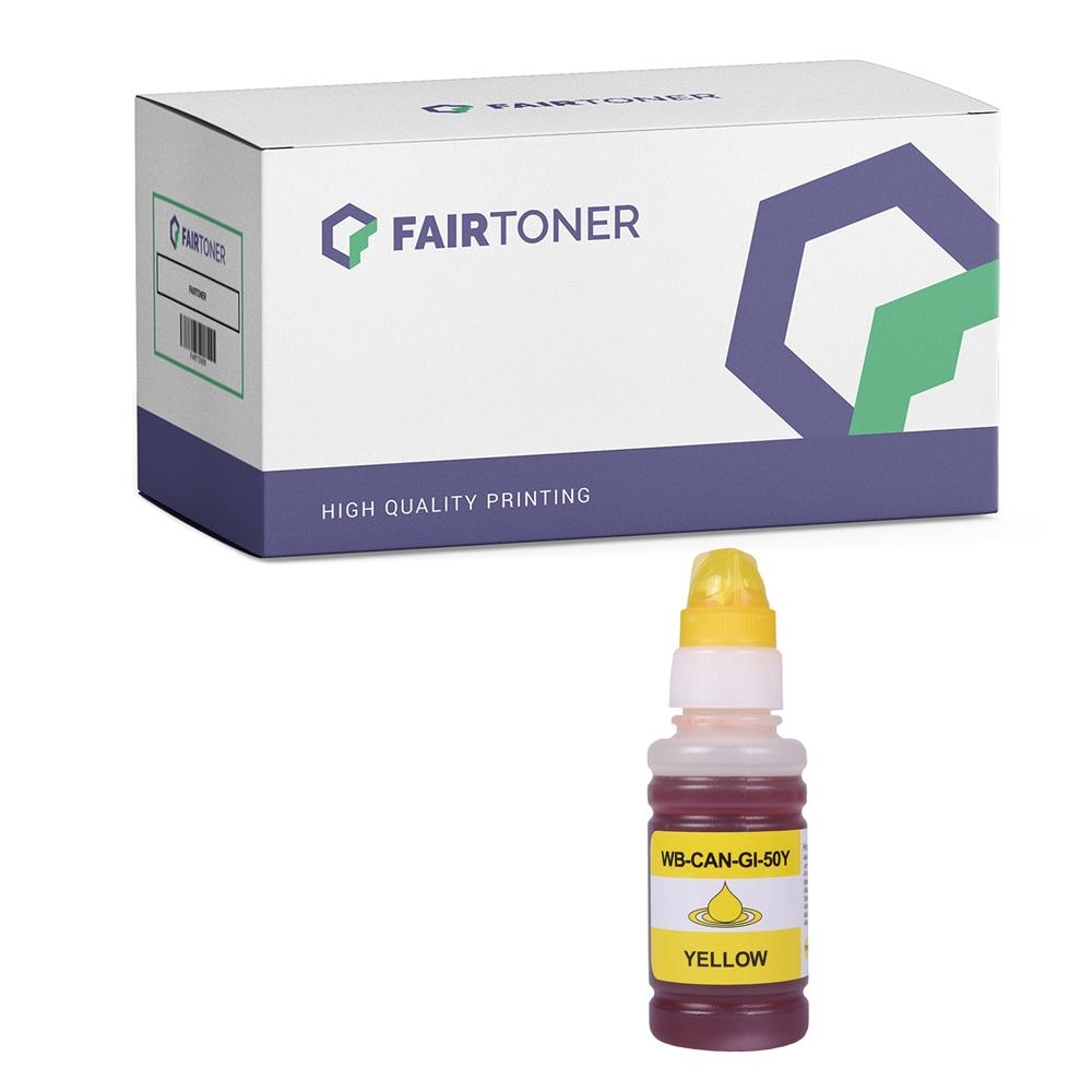 FairToner kompatibel für Canon Tintenpatrone 3405C001 / GI-50-Y Gelb