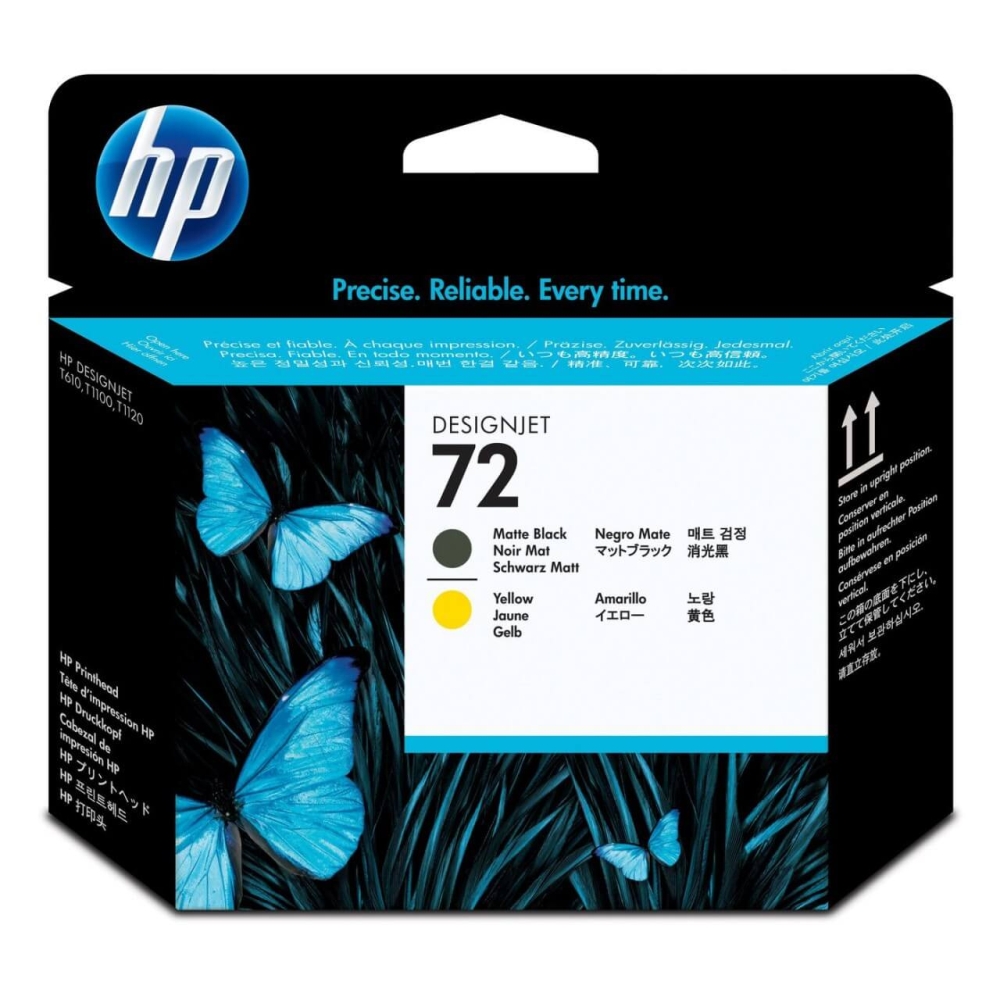 Original HP Druckkopf C9384A / 72 Schwarz Matt,Gelb