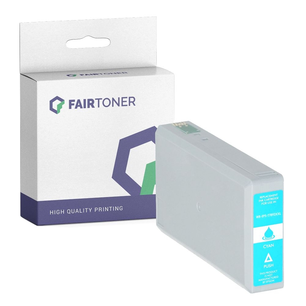 FairToner kompatibel für Epson Tintenpatrone C13T789240 / T7892 Cyan