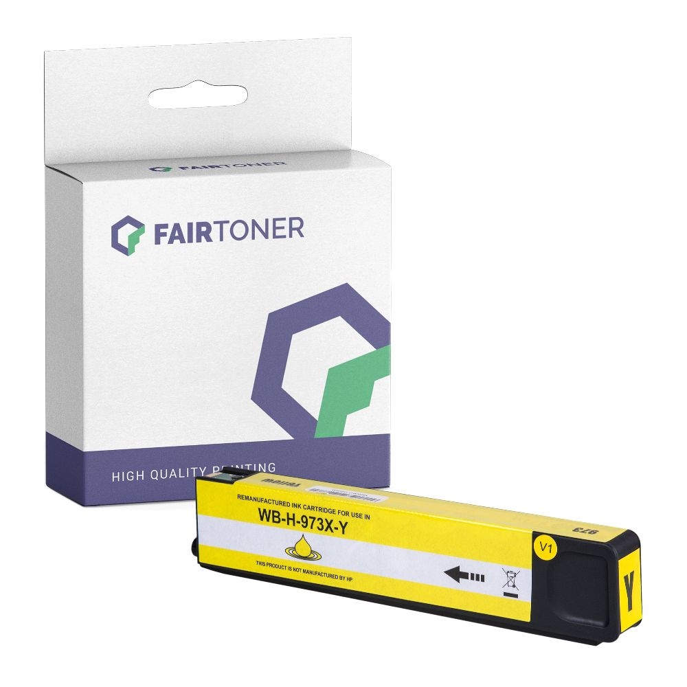 FairToner kompatibel für HP Tintenpatrone F6T83AE / 973X Gelb