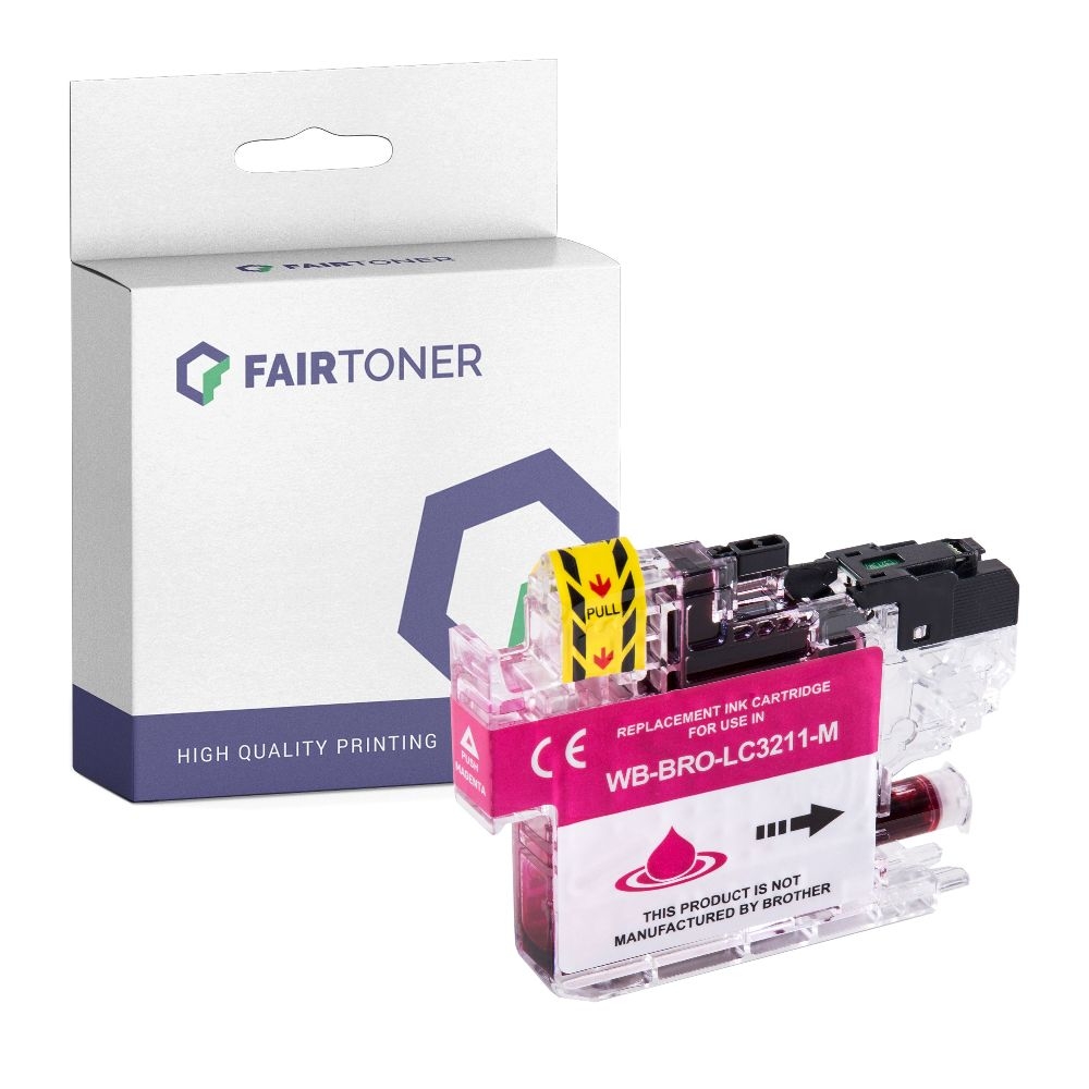 FairToner kompatibel für Brother Tintenpatrone LC-3211M Magenta