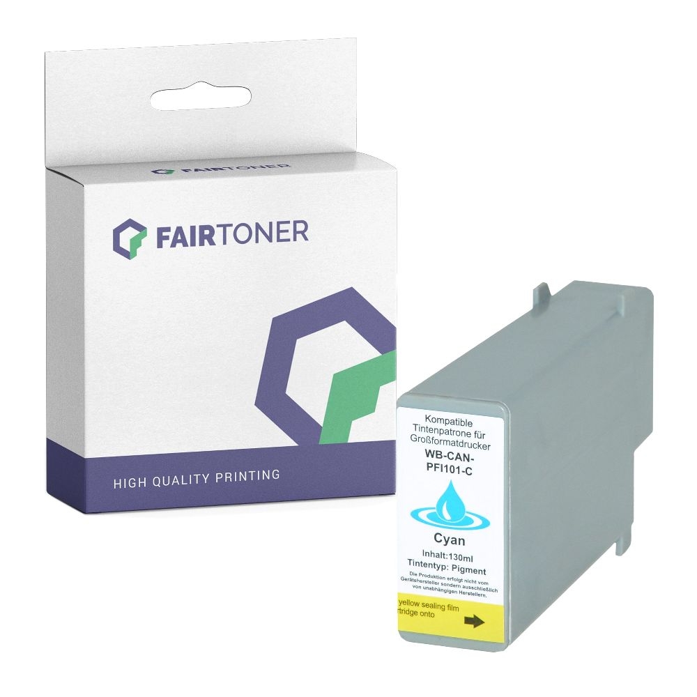 FairToner kompatibel für Canon Tintenpatrone 0884B001 / PFI-101C Cyan