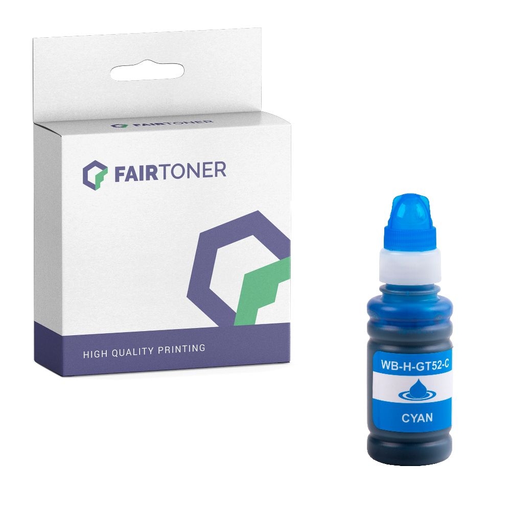 FairToner kompatibel für HP Tintenpatrone M0H54AE / GT52 Cyan