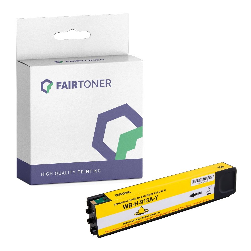 FairToner kompatibel für HP Tintenpatrone F6T79AE / 913A Gelb