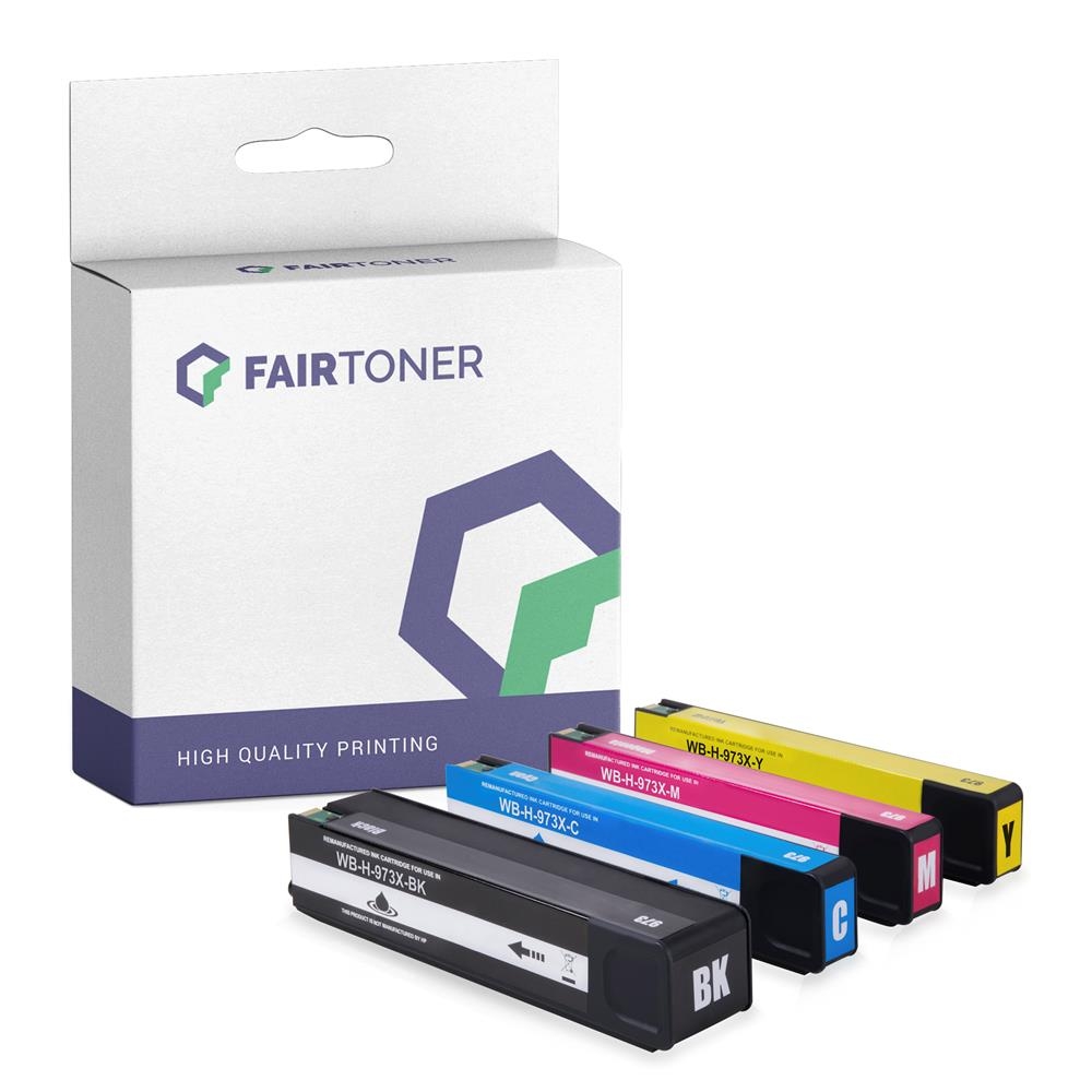 FairToner Set 4 Patrone HP 973X 1xbk 1xcmy