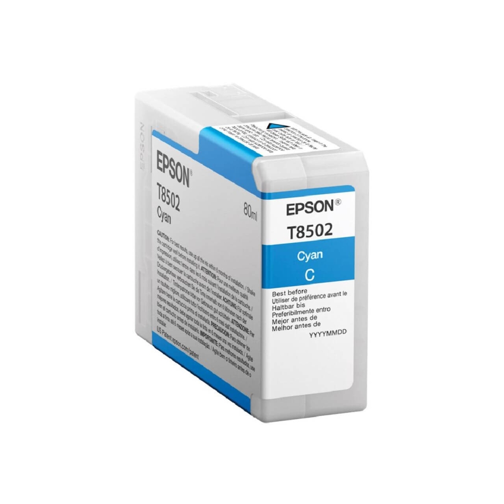 Original Epson Tintenpatrone C13T850200 / T8502 Cyan