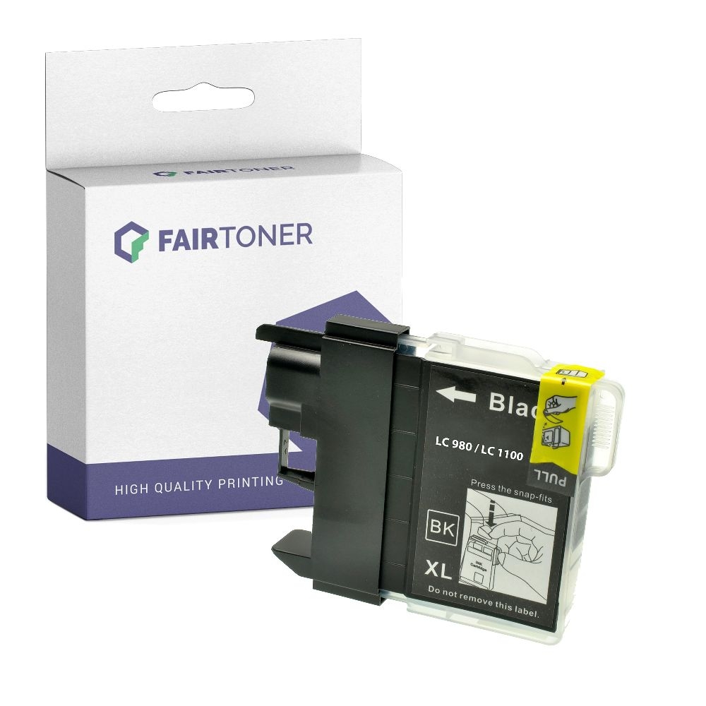 FairToner kompatibel für Brother Tintenpatrone LC-980BK Schwarz