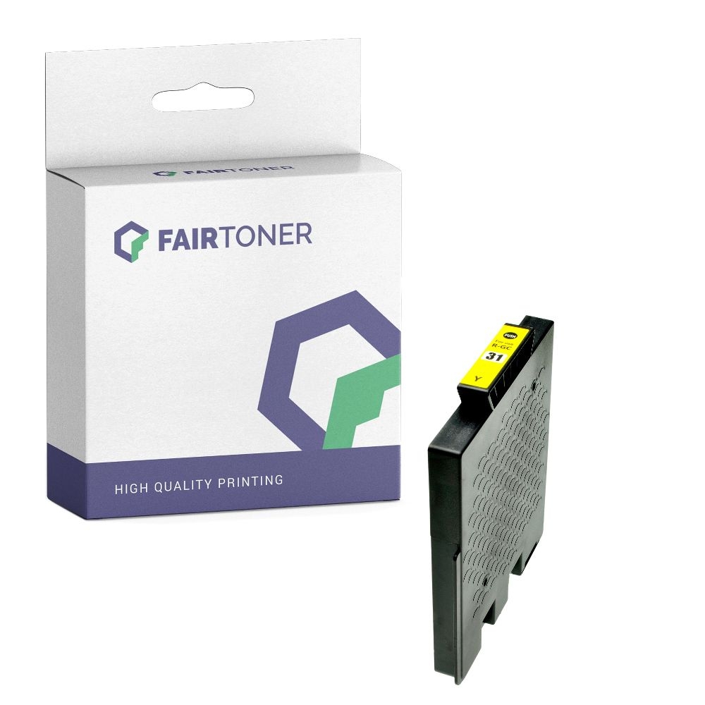 FairToner kompatibel für Ricoh Tintenpatrone 405691 / GC-31Y Gelb