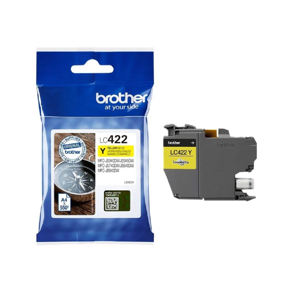 Original Brother Tintenpatrone LC-422Y Gelb [XL Füllmenge]