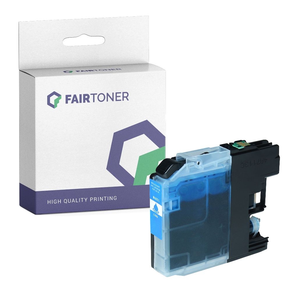 FairToner kompatibel für Brother Tintenpatrone LC-123C Cyan
