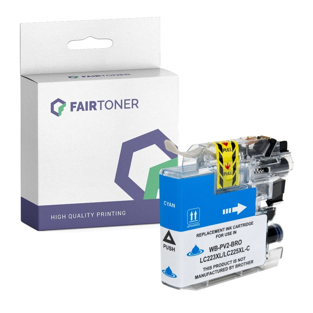 FairToner kompatibel für Brother Tintenpatrone LC-221C Cyan