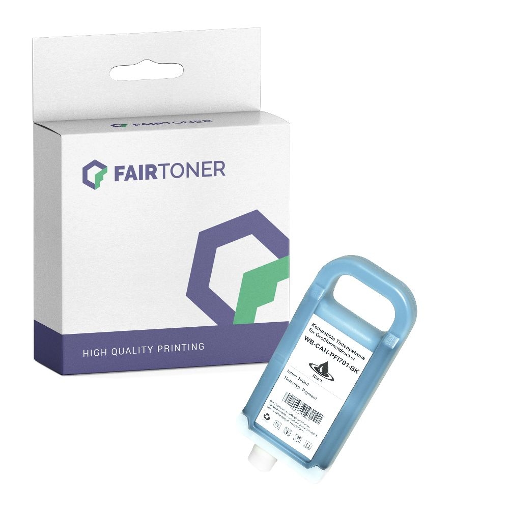 FairToner kompatibel für Canon Tintenpatrone 0900B001 / PFI-701BK Schwarz