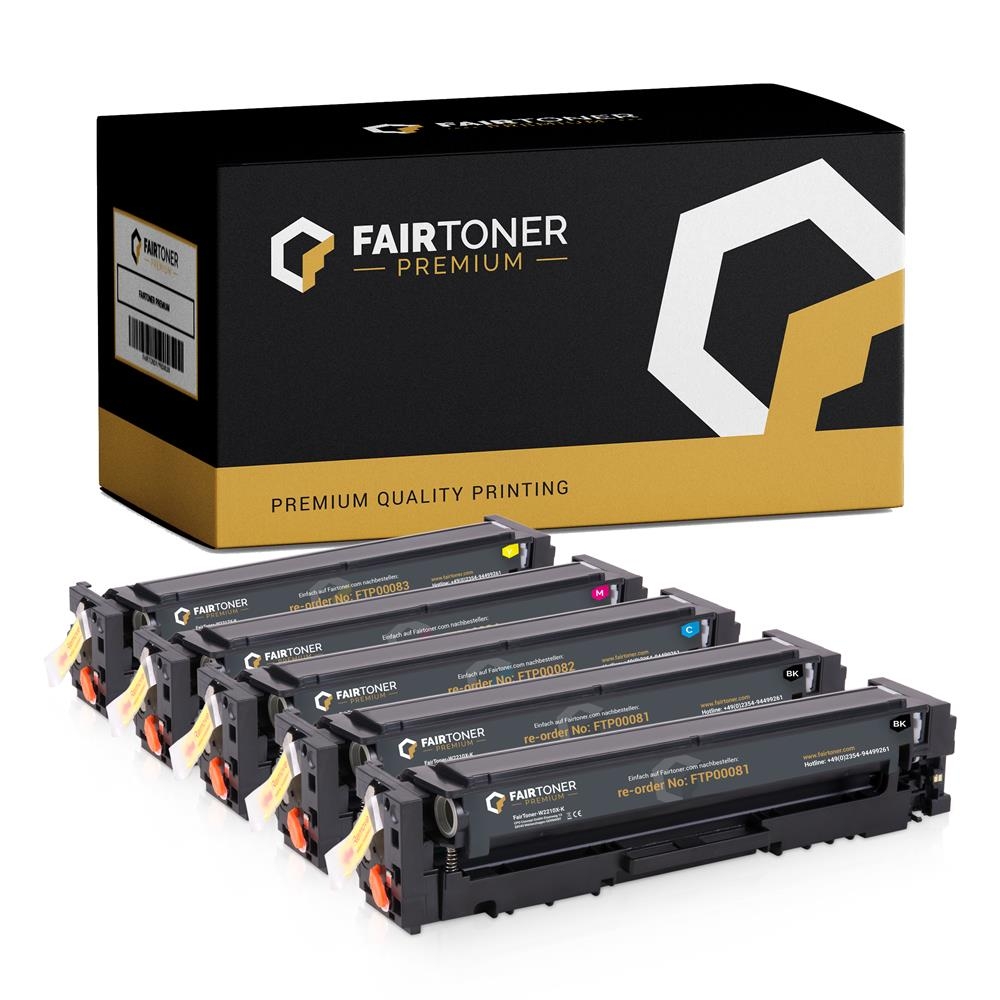 FairToner Premium Set 5 Toner für HP W2210X-W2213X