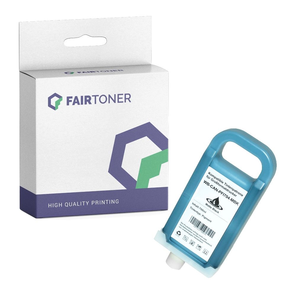 FairToner kompatibel für Canon Tintenpatrone 3860B005 / PFI-704MBK Matt Schwarz