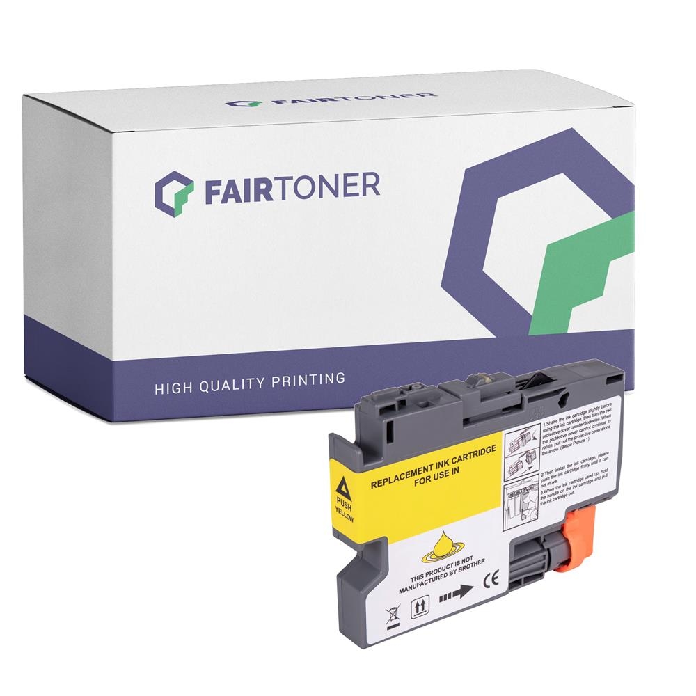 FairToner kompatibel für Brother Tintenpatrone LC-426XLY Gelb [XXL Füllmenge]