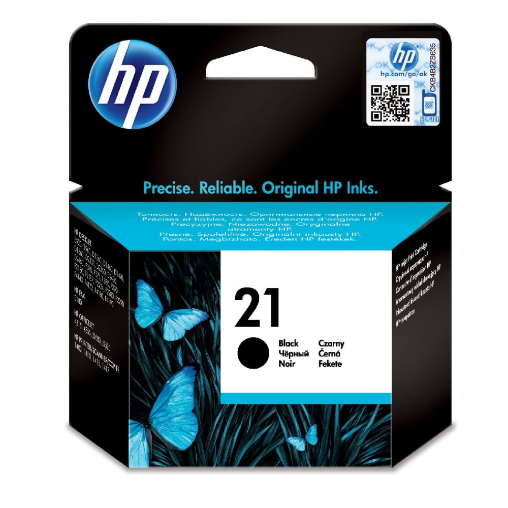 Original HP Tintenpatrone C9351AE / 21 Schwarz