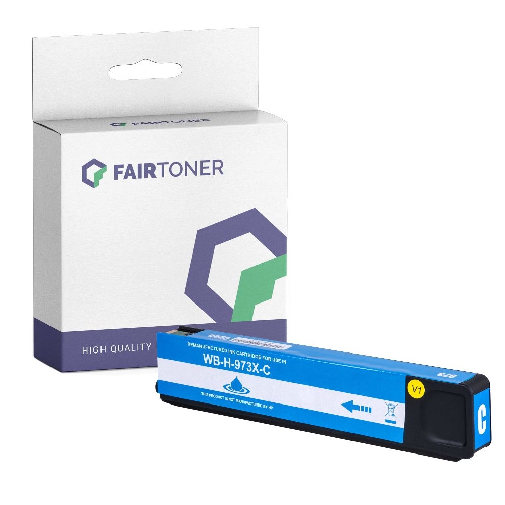 FairToner kompatibel für HP Tintenpatrone F6T81AE / 973X Cyan