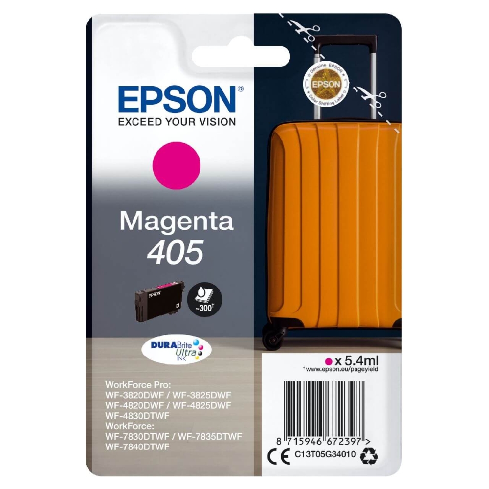 Original Epson Tintenpatrone C13T05G34010 / 405 Magenta