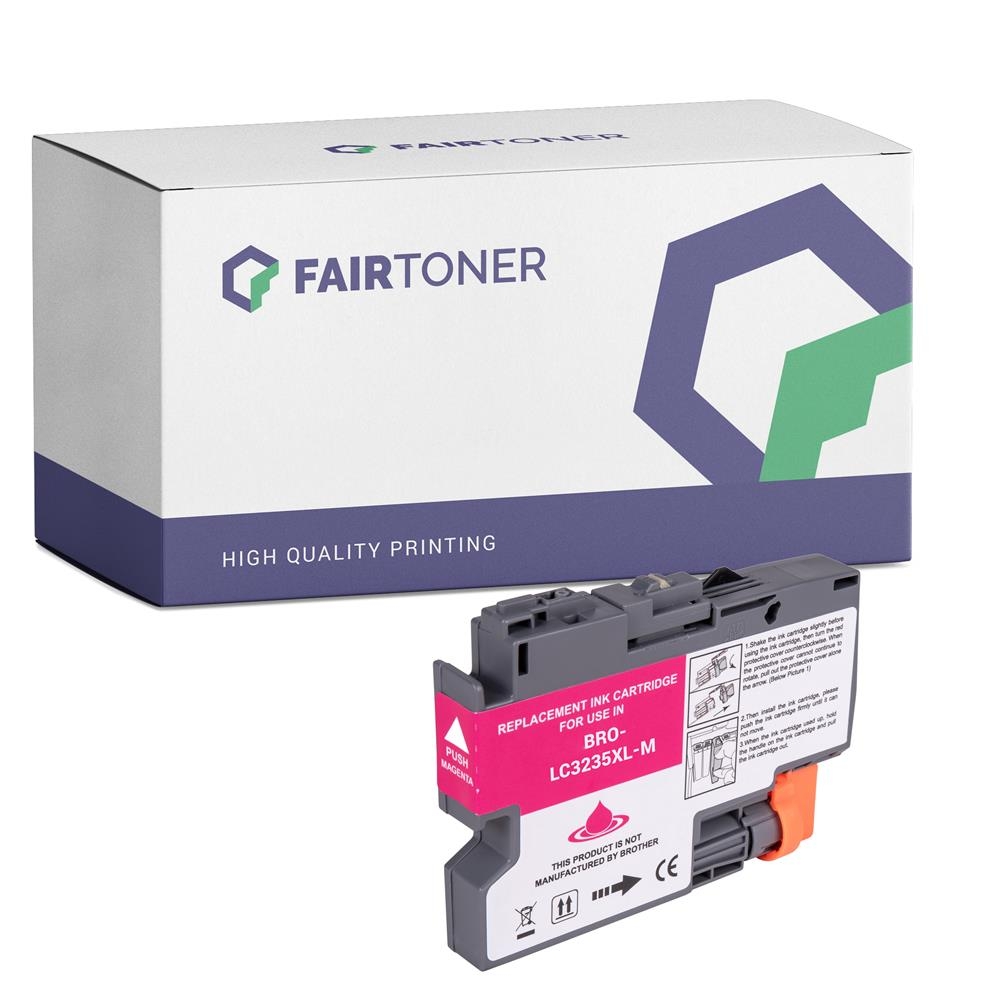 FairToner kompatibel für Brother Tintenpatrone LC-3235XLM Magenta