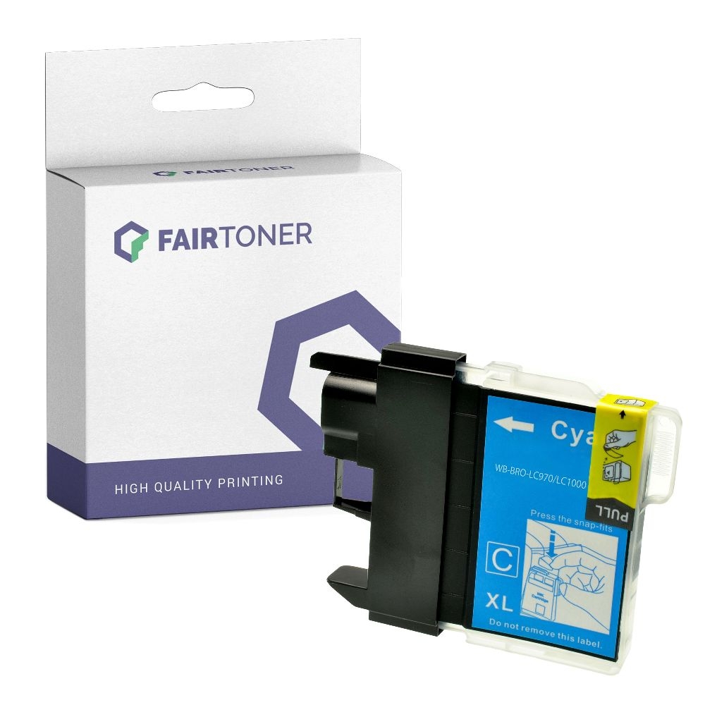 FairToner kompatibel für Brother Tintenpatrone LC-1000C Cyan