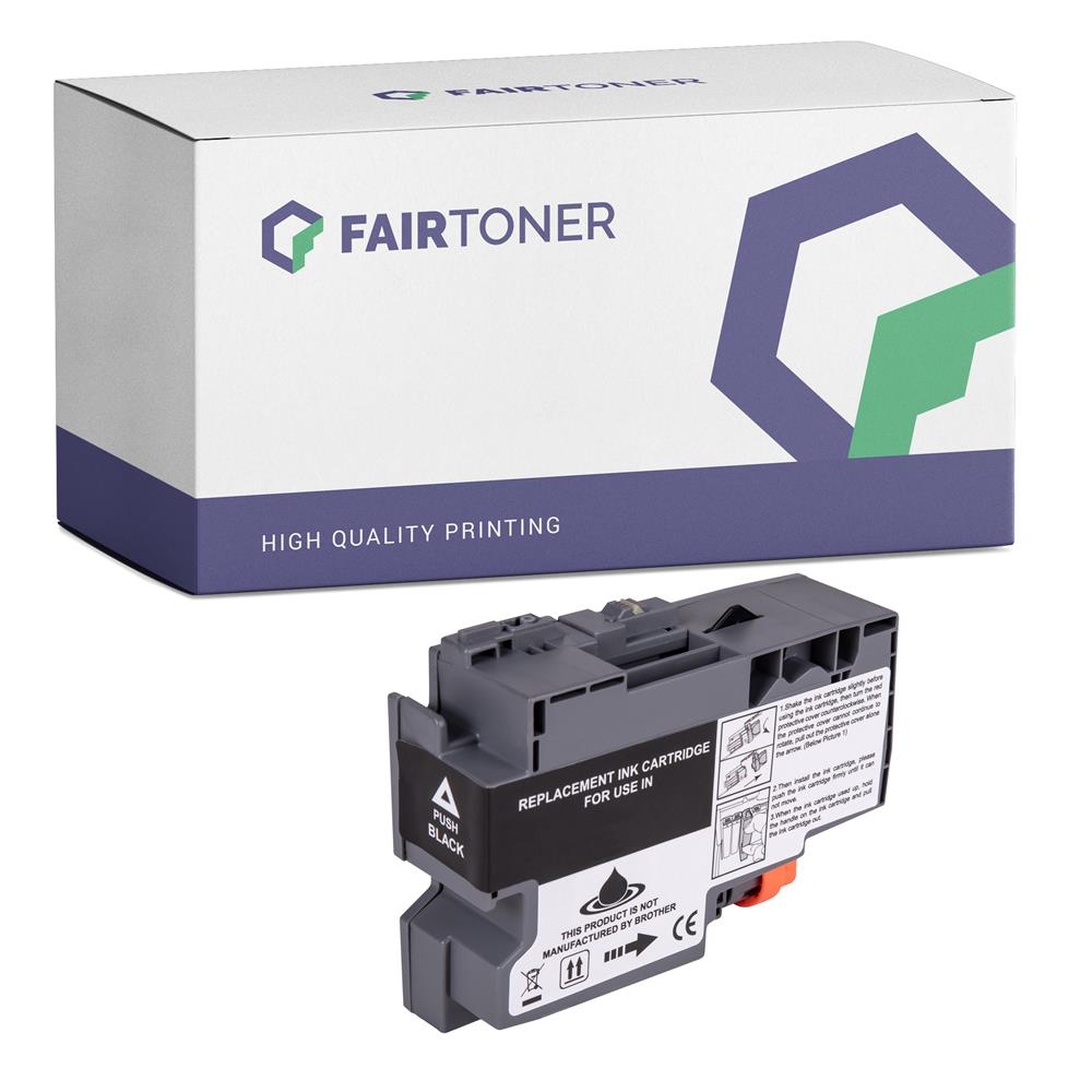 FairToner kompatibel für Brother Tintenpatrone LC-424BK Schwarz [XL Füllmenge]