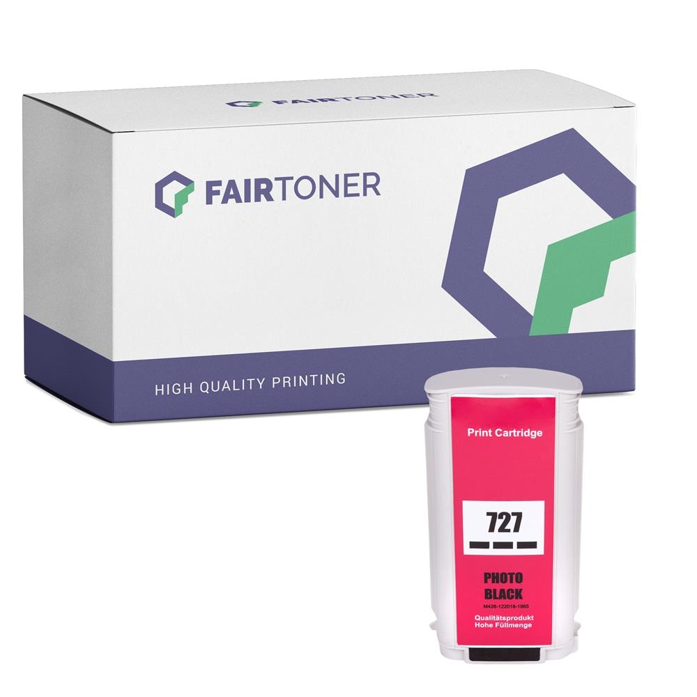 FairToner kompatibel für HP Tintenpatrone B3P23A / 727 Photo Schwarz