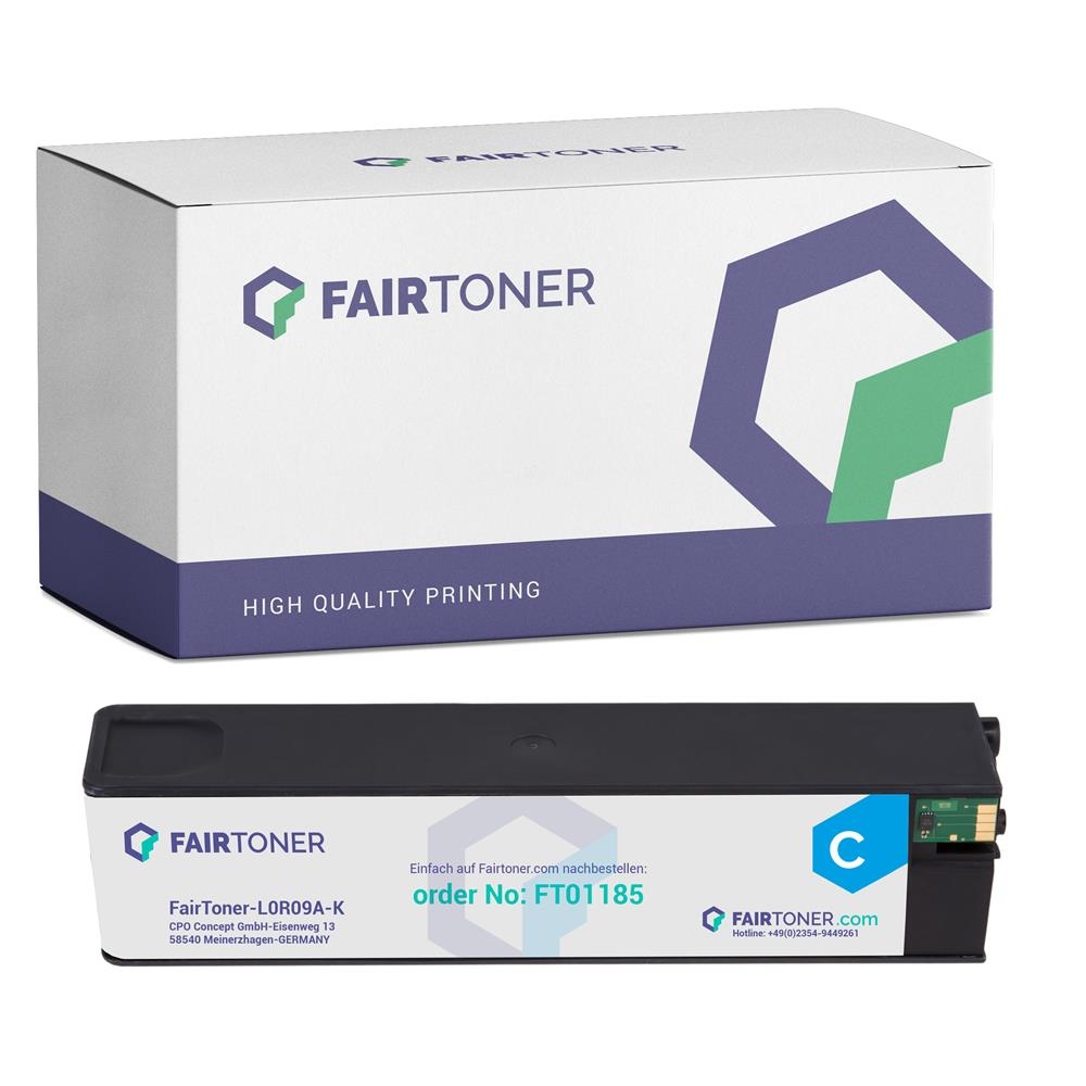 FairToner kompatibel für HP Tintenpatrone L0R09A / 981X Cyan