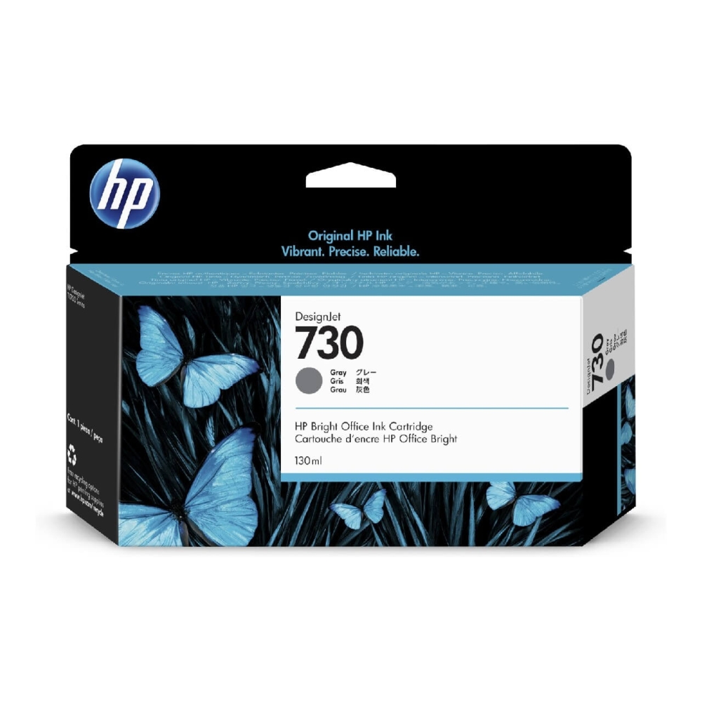 Original HP Tintenpatrone P2V66A / 730 Grau