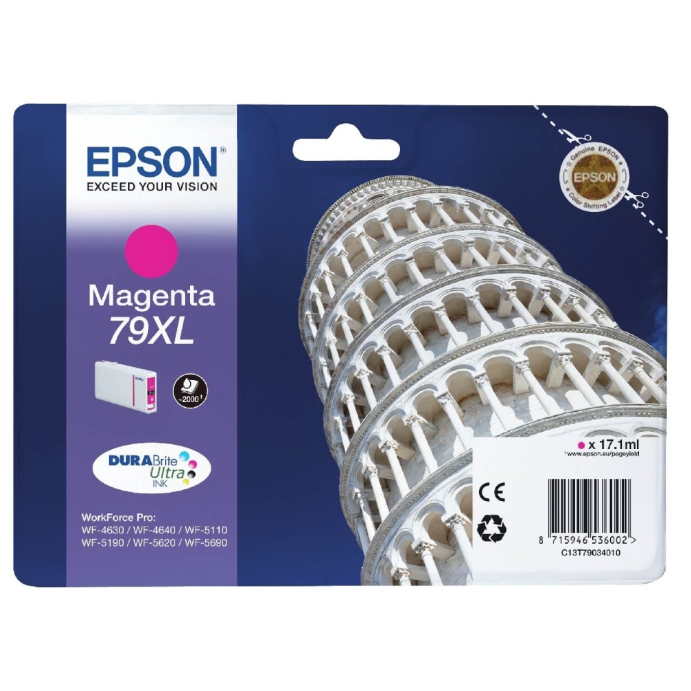 Original Epson Tintenpatrone C13T79034010 / 79XL Magenta [XL Füllmenge]