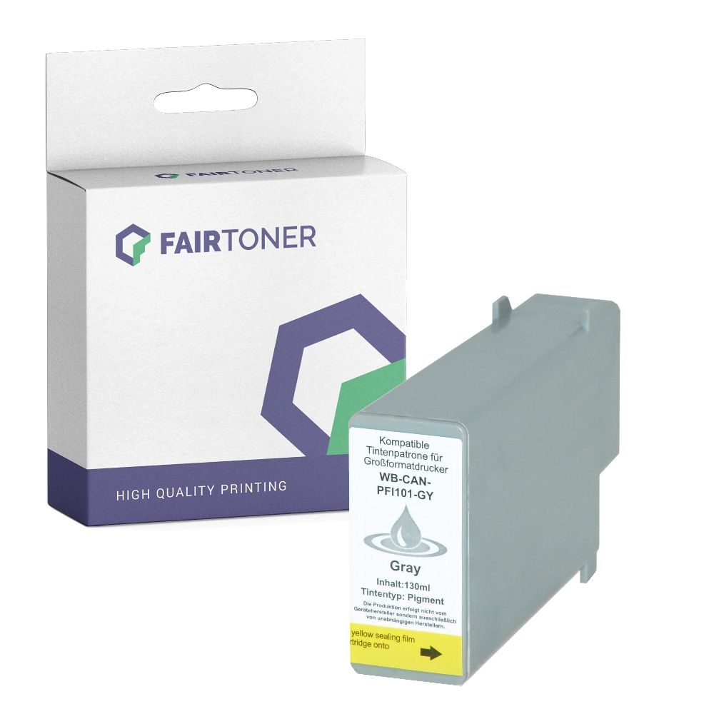 FairToner kompatibel für Canon Tintenpatrone 0892B001 / PFI-101GY Grau