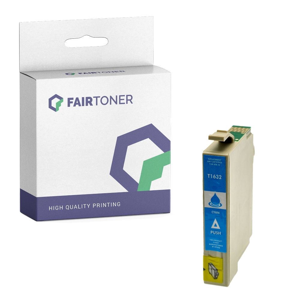 FairToner kompatibel für Epson Tintenpatrone C13T16224010 / 16 Cyan