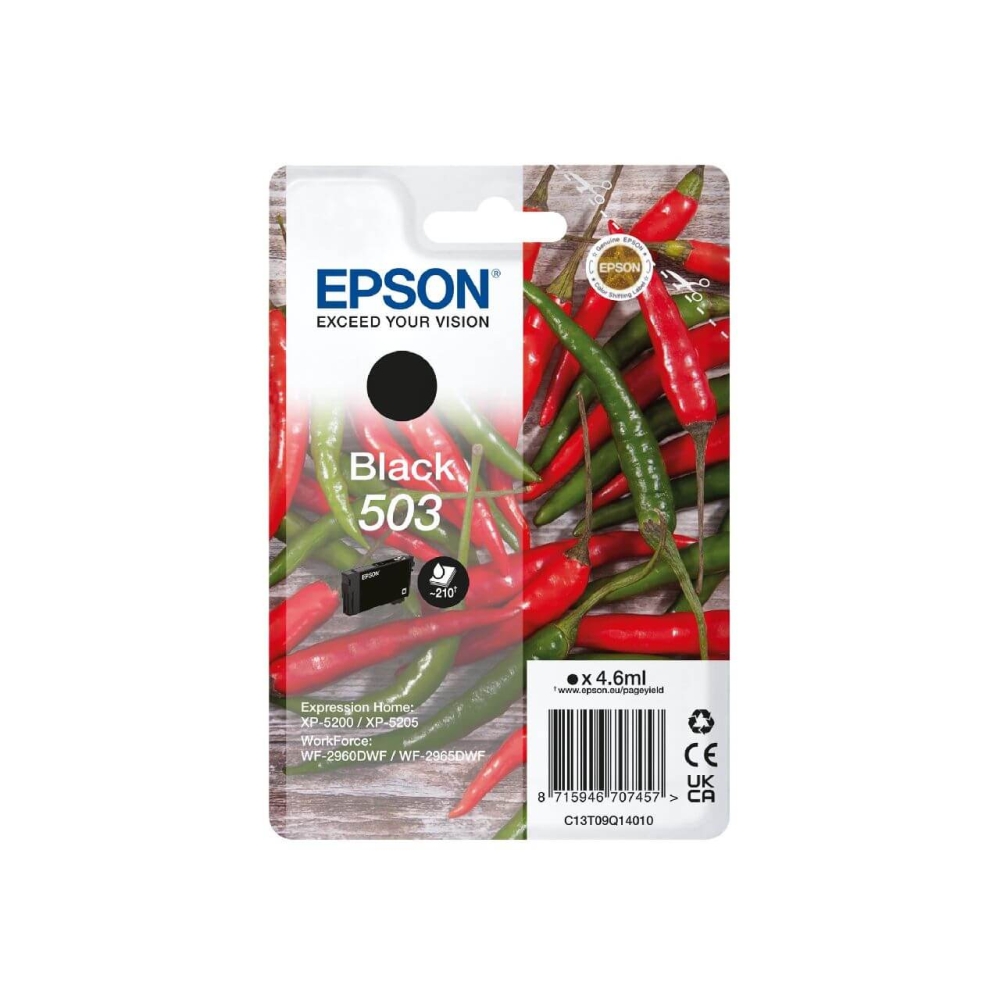 Original Epson Tintenpatrone C13T09Q14010 / 503 Schwarz