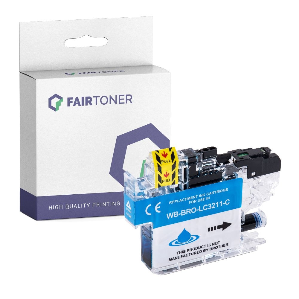 FairToner kompatibel für Brother Tintenpatrone LC-3211C Cyan