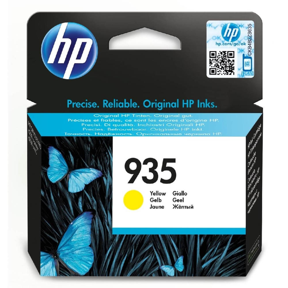 Original HP Tintenpatrone C2P22AE / 935 Gelb