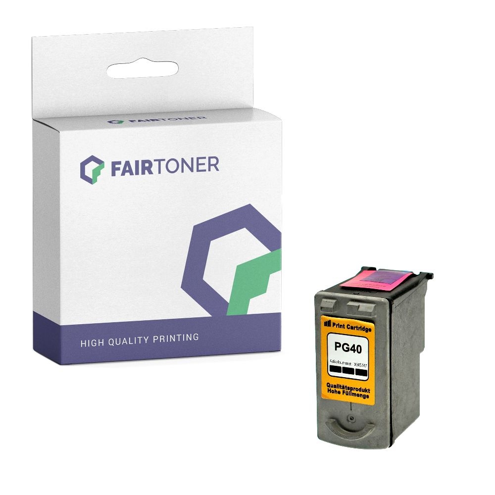 FairToner kompatibel für Canon Tintenpatrone 0615B001 / PG-40 Schwarz
