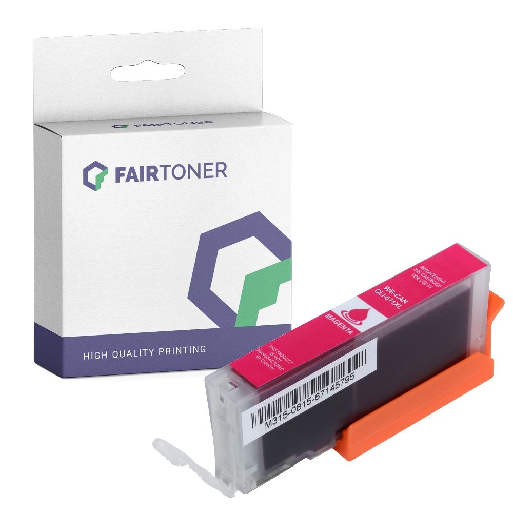 FairToner kompatibel für Canon Tintenpatrone 0333C001 / CLI-571MXL Magenta