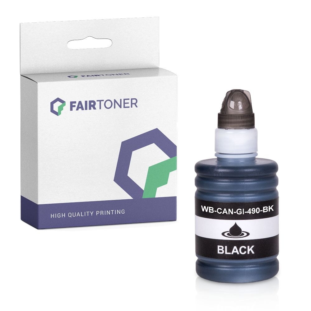 FairToner kompatibel für Canon Tintenpatrone 0663C001 / GI-490BK Schwarz